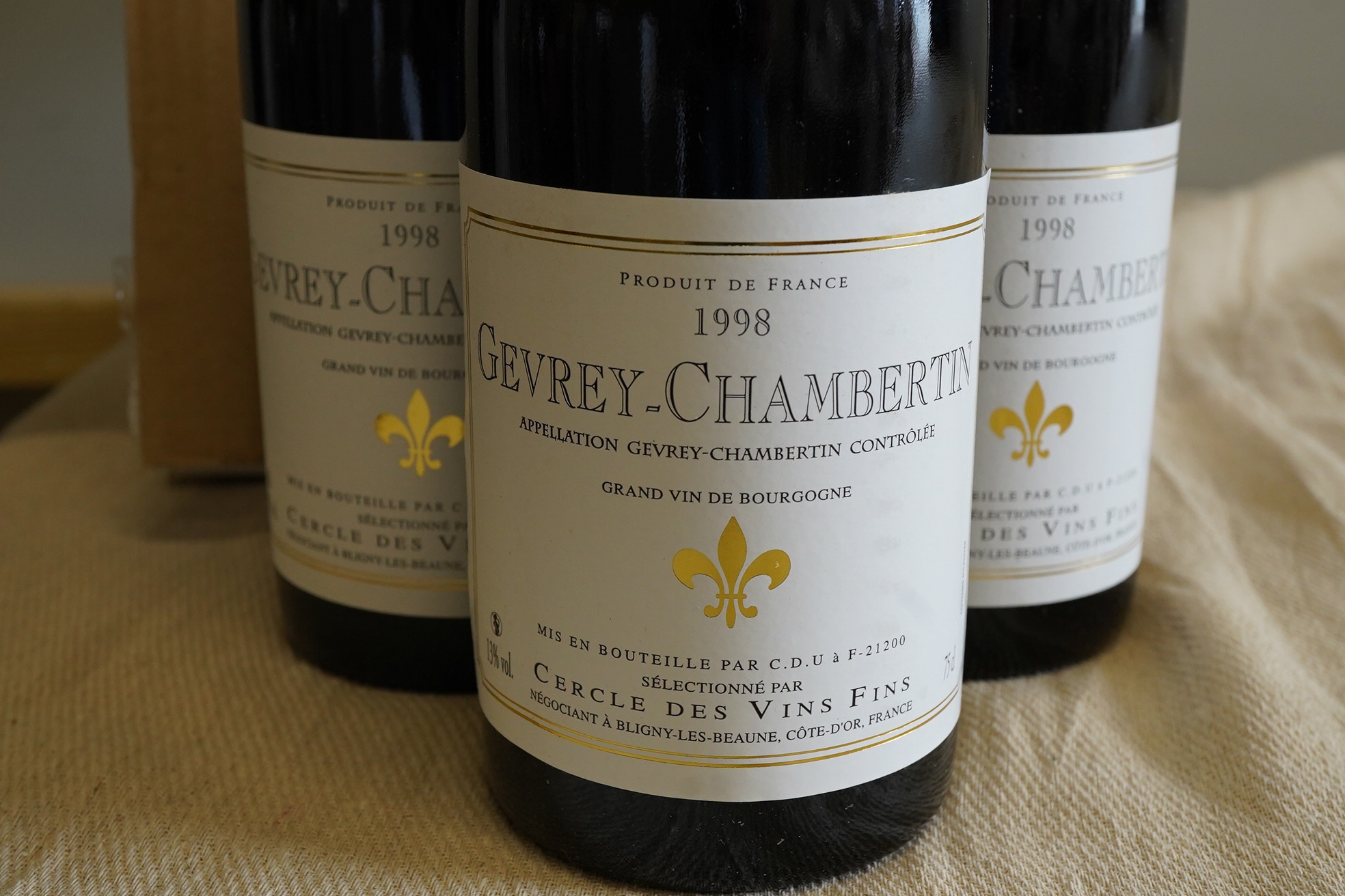 Cercle des Vins Fins, Gevrey-Chambertin, 1998